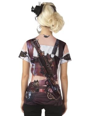 Maglietta fotorrealista da Steampunk per donna