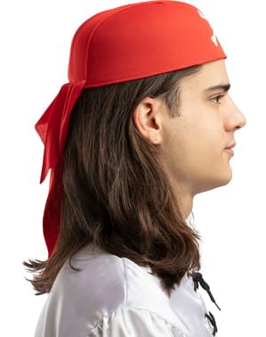 Piros koponyás bandana