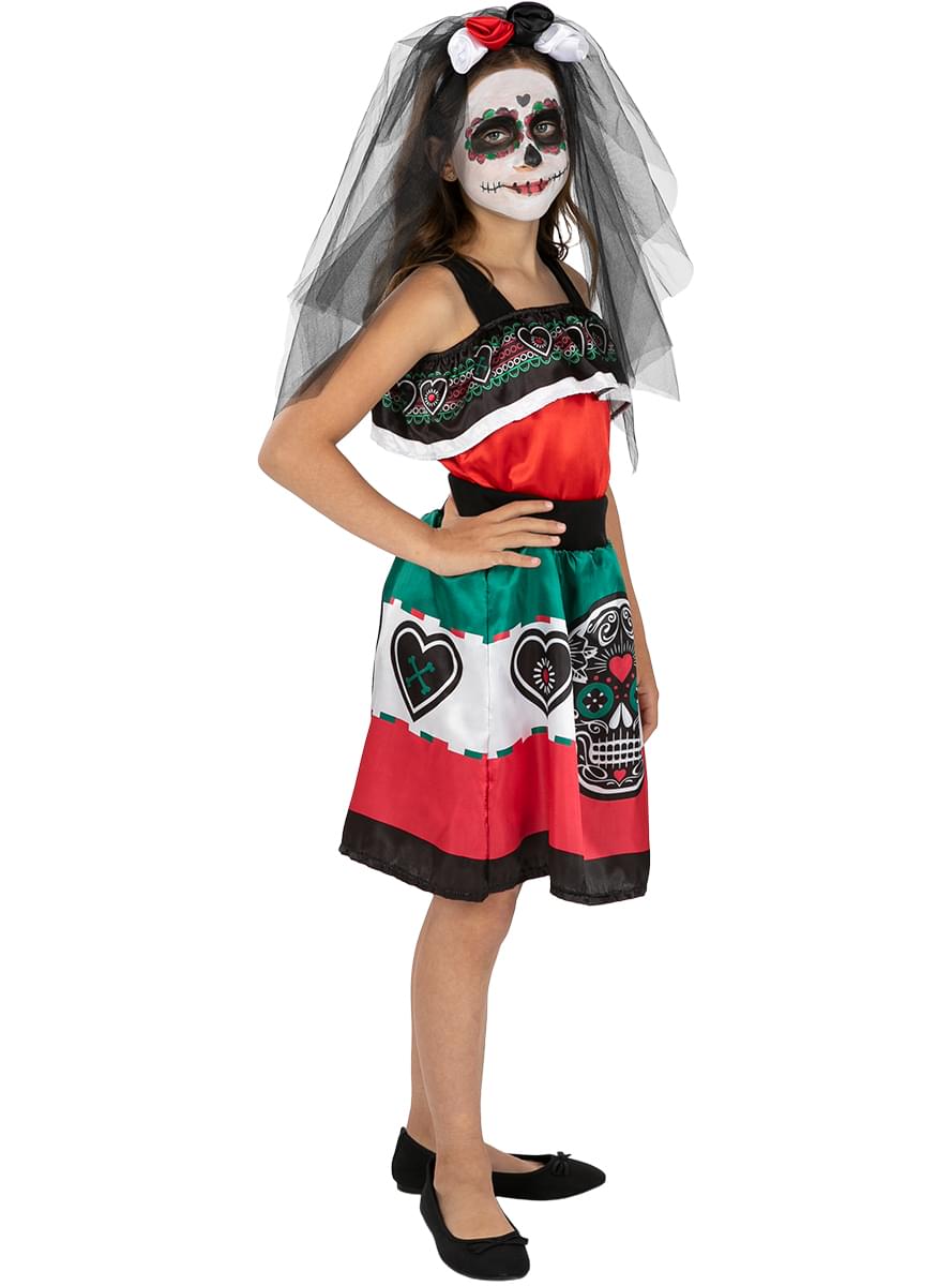 Day of the Dead kostyme til jenter