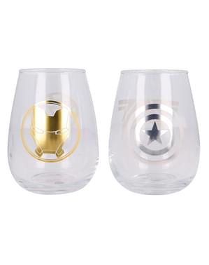 Set med 2 Glas Avengers - Marvel