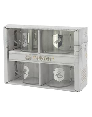 Set 4 tazas Harry Potter escudo casas