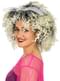 80s Style Blonde Wig with Bow