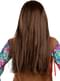 Perruque hippie brune