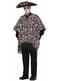 Poncho mexicano día de los muertos para adulto