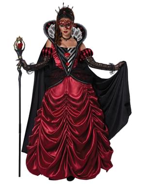 Стилен дамски костюм на тъмната кралица на сърцата