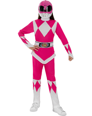Ružový kostým Power Ranger pre deti