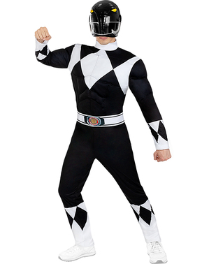 Power Ranger Kostüm schwarz