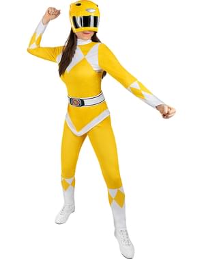 Gul Power Ranger Kostyme