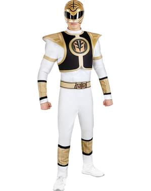 Hvit Power Ranger Kostyme