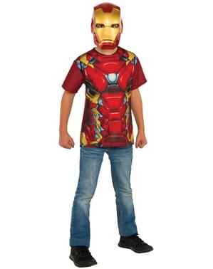 Çocuğun Iron Man Kaptan Amerika İç Savaş Kostüm Seti