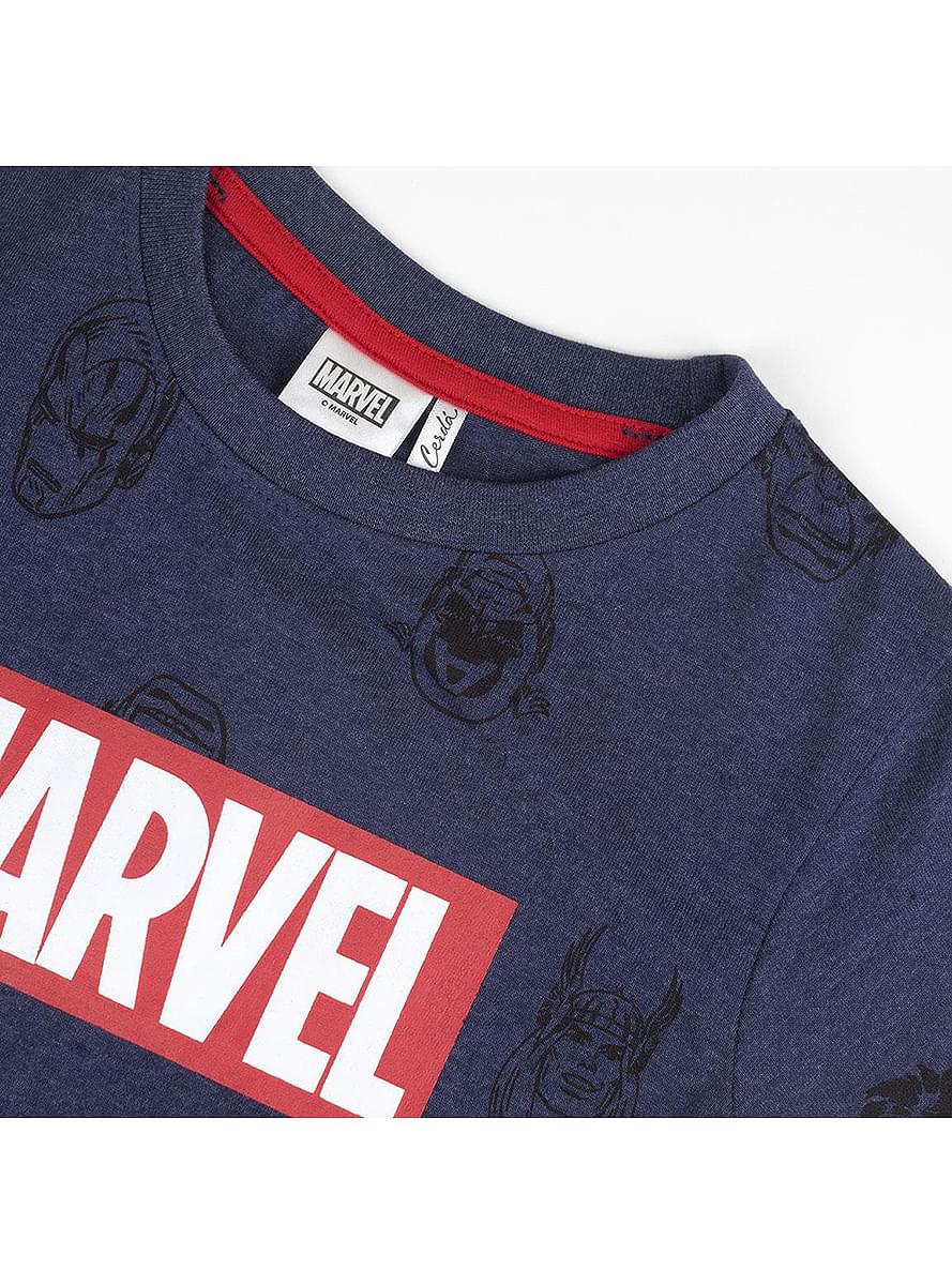 Marvel logotipą turinti marškinėlių vaikams