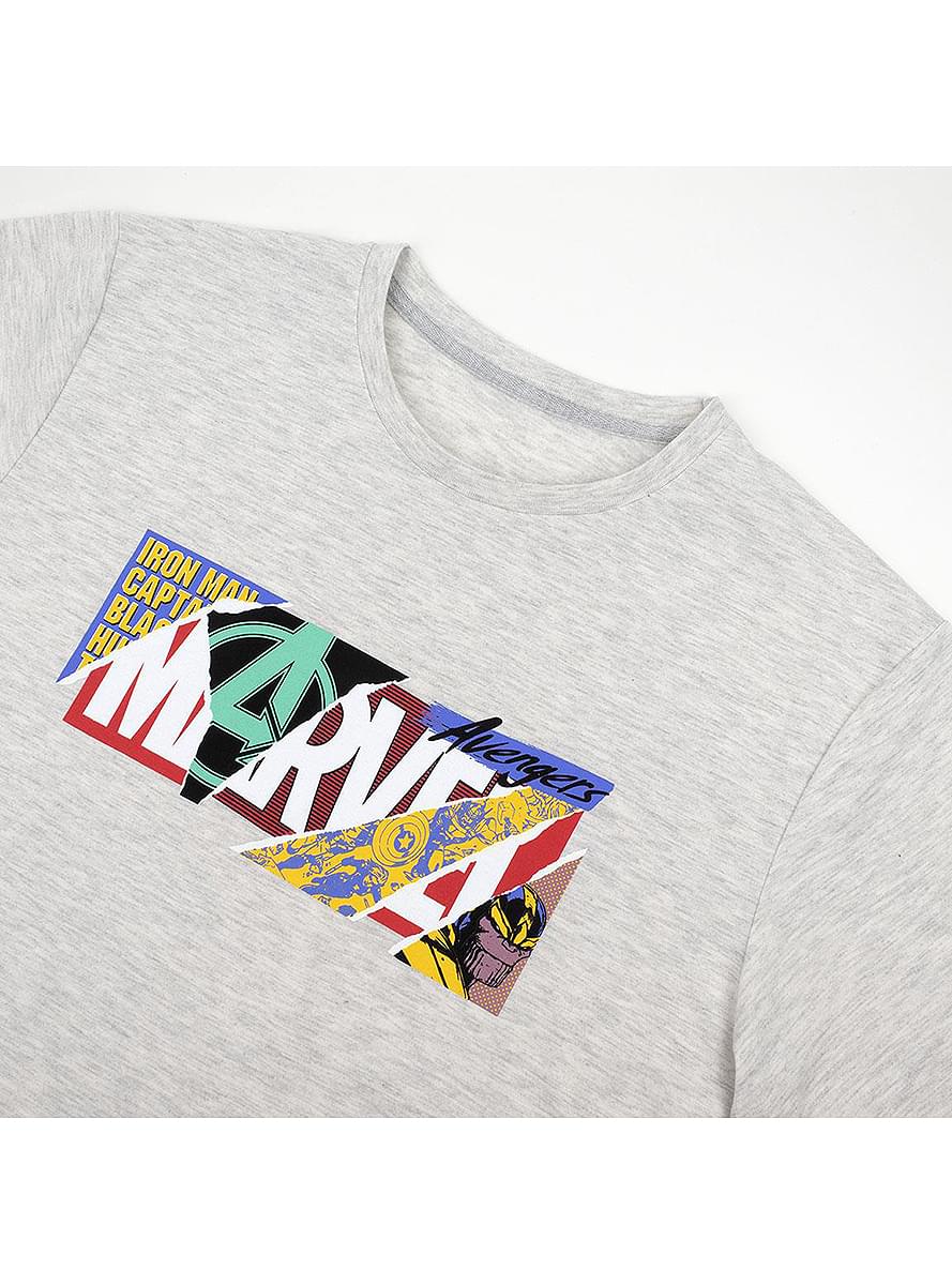 T-shirt Marvel logo collage para homem