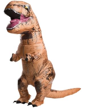 Täiskasvanu täispuhutav T-Rex Jurassic World kostüüm