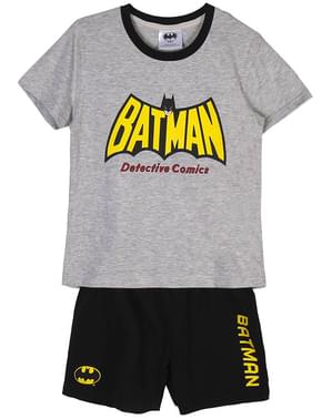 Pijama Batman logo curto para menino