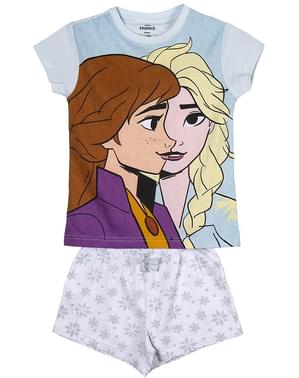 Anna og Elsa kort pyjamas fyrir stúlkur - Frozen II