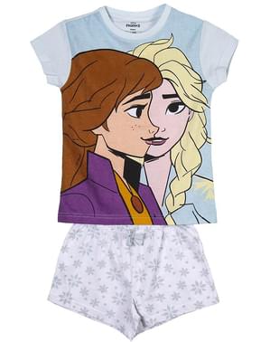 Krátke pyžamo pre dievčatá Anna a Elsa - Frozen