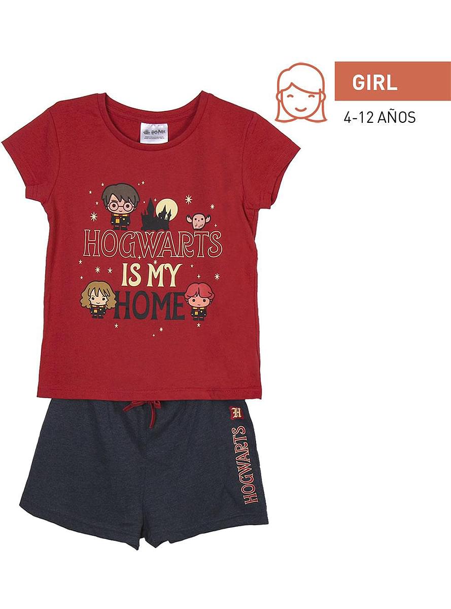 Pyjama Poudlard court fille - Harry Potter