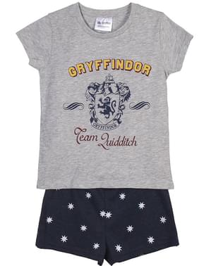Pijama Gryffindor curto para menina - Harry Potter