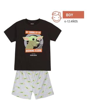The Mandalorian Baby Yoda kort pyjamas for gutter - Star Wars