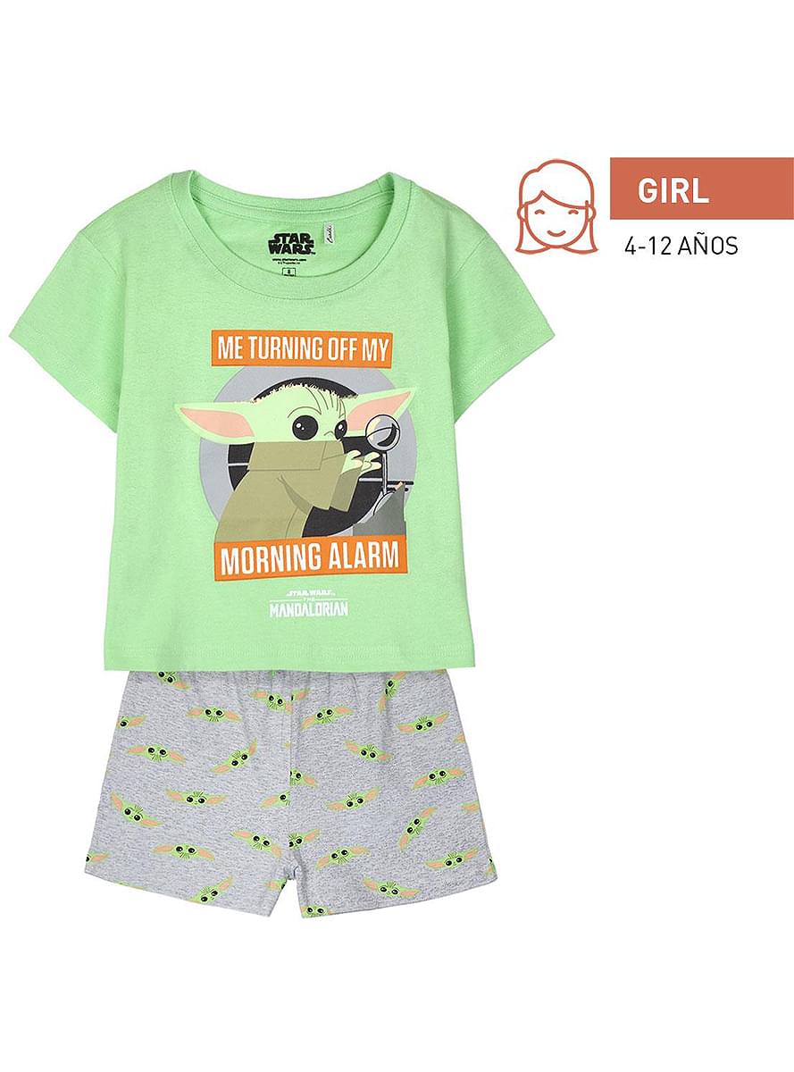 Pijama Baby Yoda The Mandalorian corto para niña - Star Wars
