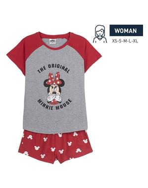 Kort Minnie Mouse pyjamas for kvinner