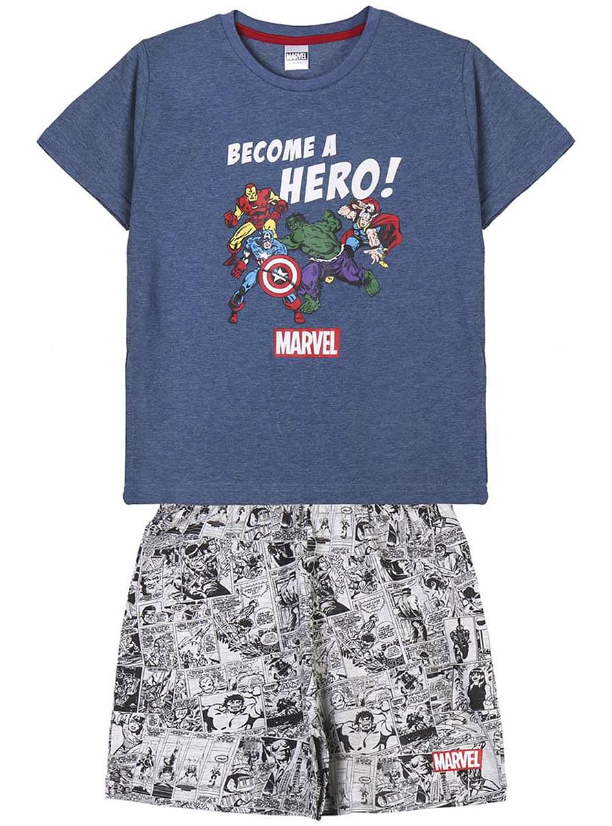 Pigiama corto Marvel Supereroi per bambino