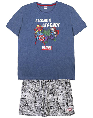 Pijamale scurte Marvel Superheroes pentru bărbați