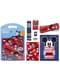 Set de papelería Mickey Mouse rojo