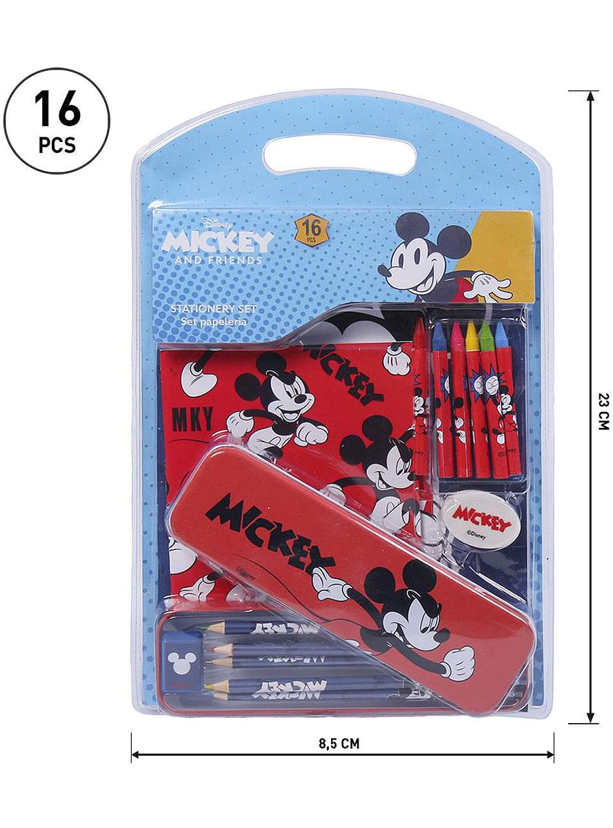 Skolset Mickey Mouse röd