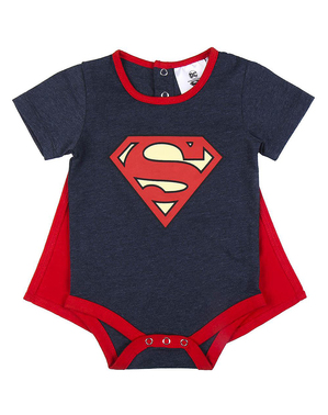 Conjunto body, calcetines y babero de Superman para bebé