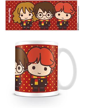 Caneca Harry Potter, Ron e Hermione Chibi