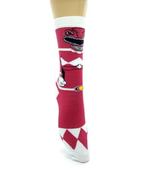 Ponožky Červený Power Ranger pre dospelých