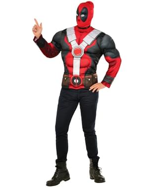 Erkek Kaslı Deadpool Kostüm Seti