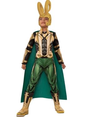 Deluxe Loki The Avengers Costume untuk anak laki-laki