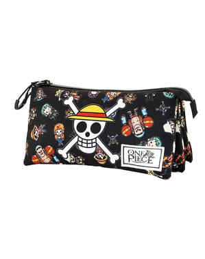 Estuche con tres compartimentos One Piece