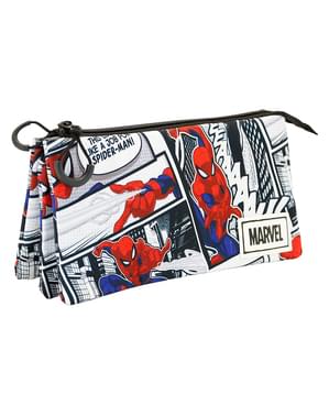 Spider-Man Pencil Case with Three Compartments