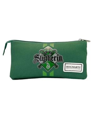 Trousse trois compartiments Serpentard emblème - Harry Potter