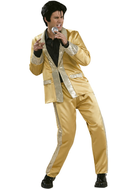 Costume da Elvis dorato deluxe per uomo