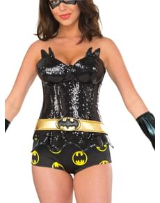 Women's Glittery Batgirl Corset