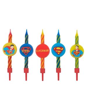 10 бр. Свещи за Рожден ден със Супермен