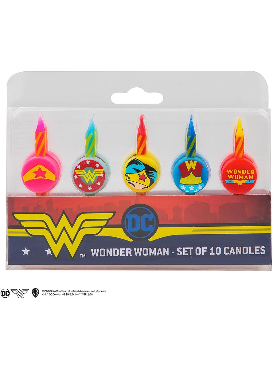 Świeczki urodzinowe Wonder Woman 10 szt.