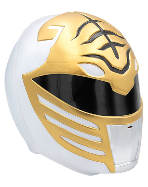 Hvid Power Ranger hjelm til voksne