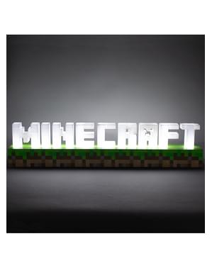 Φωτιστικό με το λογότυπο του Minecraft