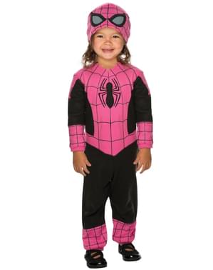 Roze Spidergirl Kostuum voor baby's
