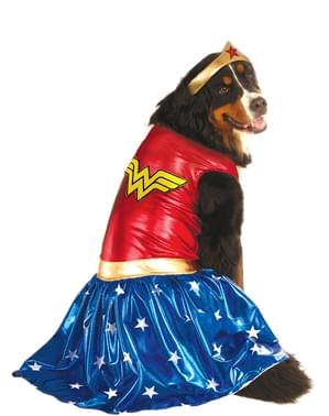 Köpeğin Artı Boyutu Wonder Woman Kostüm
