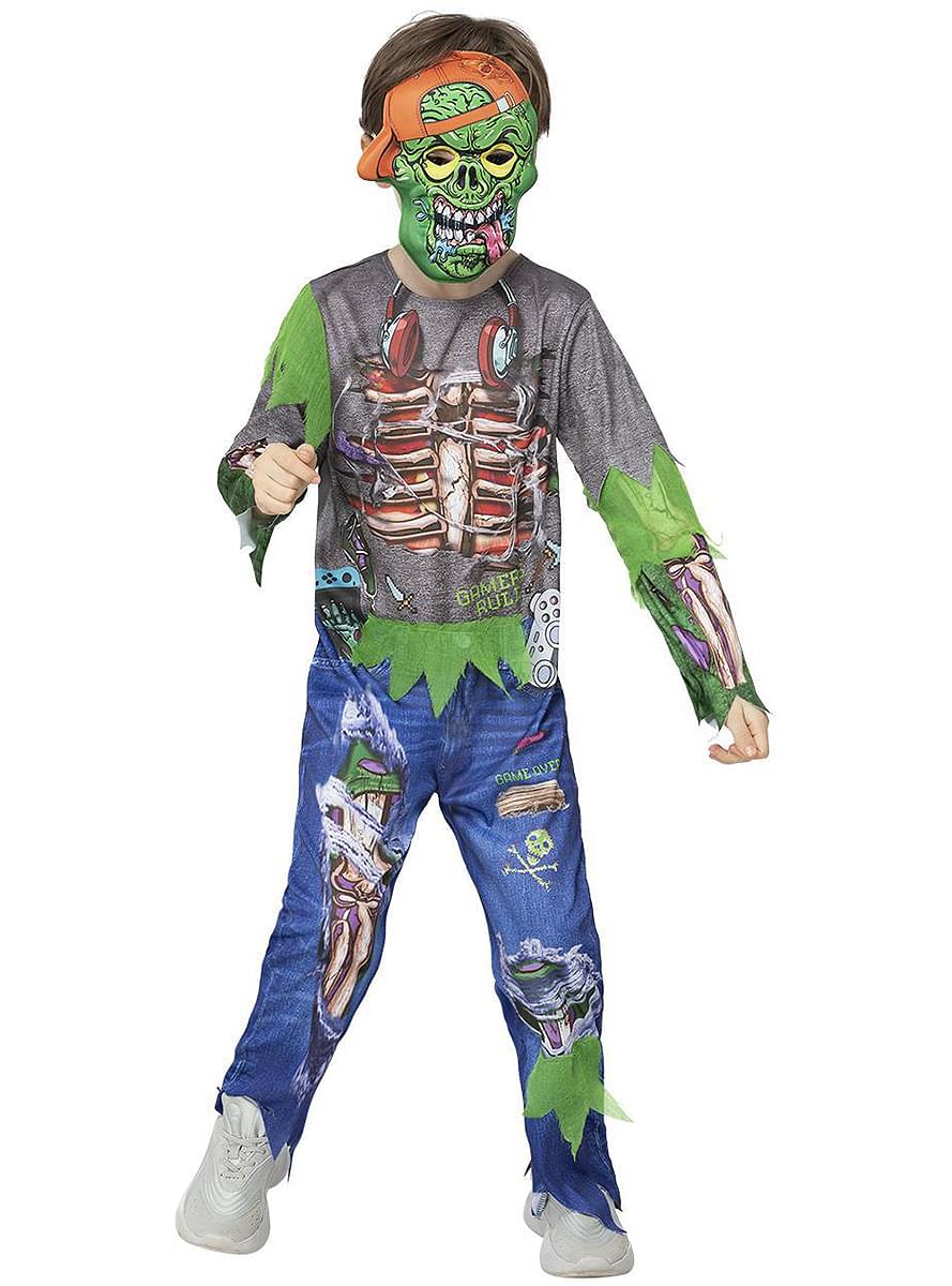Fato de gamer zombie para meninos