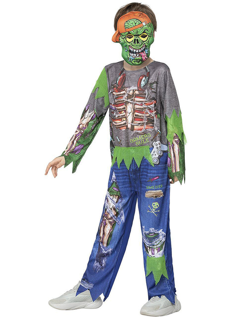 Disfraz de gamer zombie para niño