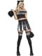 Fato de cheerleader Halloween preto para mulher