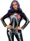Costume da scheletro 3D con fiori da donna