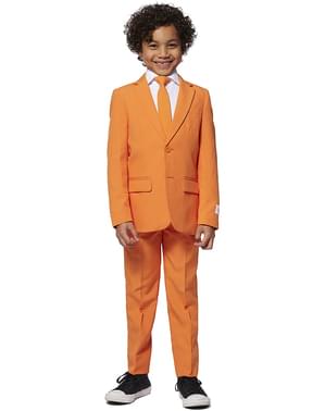 Oranžna obleka za otroke -  konfekcijska obleka